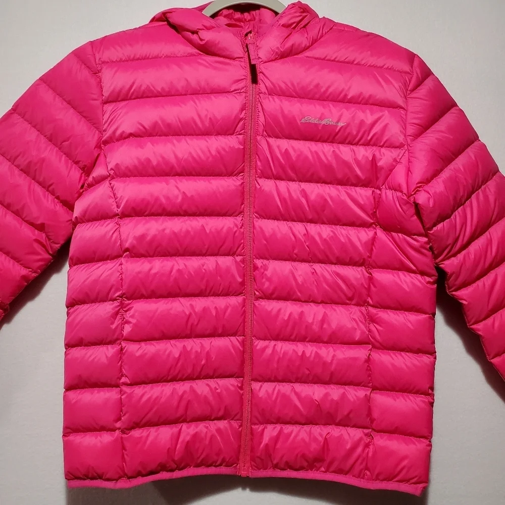 Eddie Bauer Girls Size XL Size‎ 16 Pink Magenta Cirruslite Down Full Zip Jacket